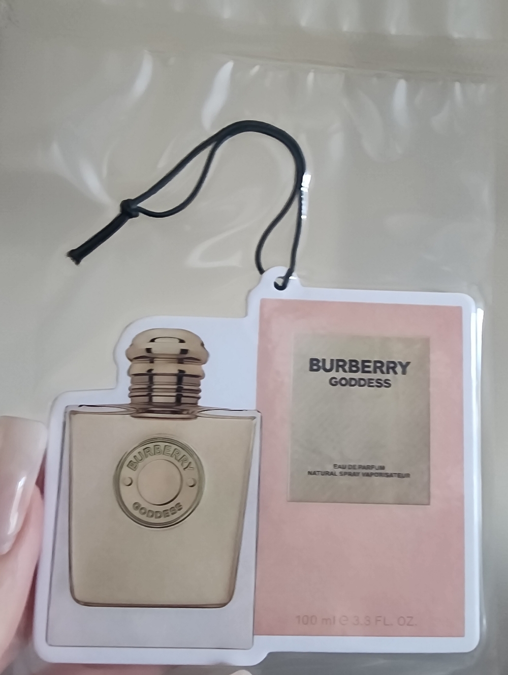 NWT Burberry Goddess Air Freshener - Pink & Gold Bottle Graphic